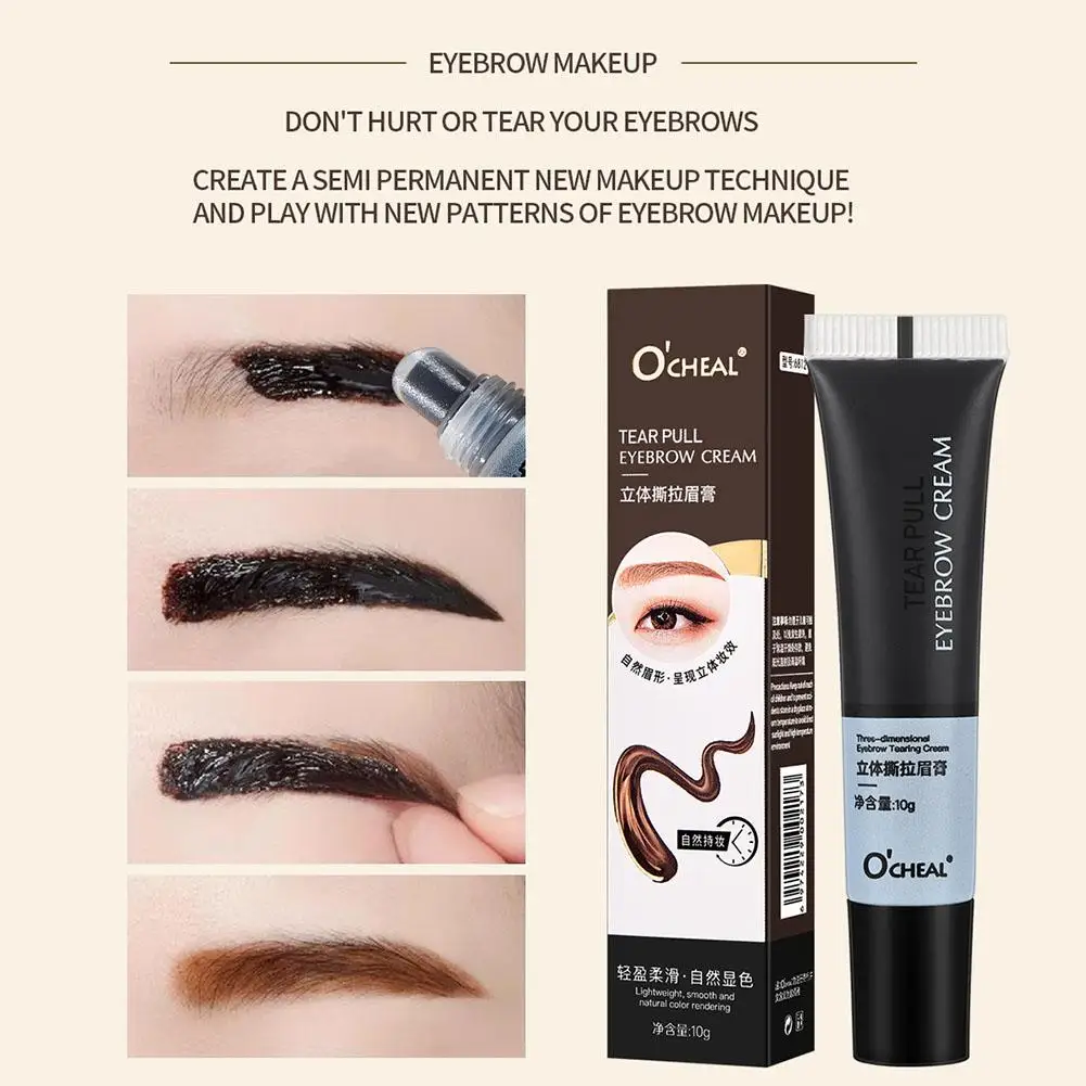 Eyebrow Staining Cream Simple Dye Gel 15-minutes Eyebrow Stain Natural Coloring Quick Waterproof Dyeing Dyeing Cream Makeup T6e6