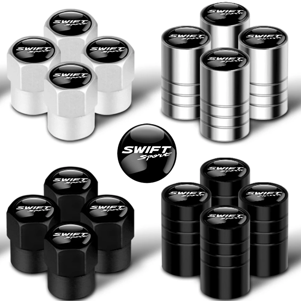 4PCS Car Swift Sport Badge Wheel Tires Valve Caps Tyre Valve Stem Covers for Suzuki Jimny Vitara Grand Vitara Sx4 Baleno Samurai