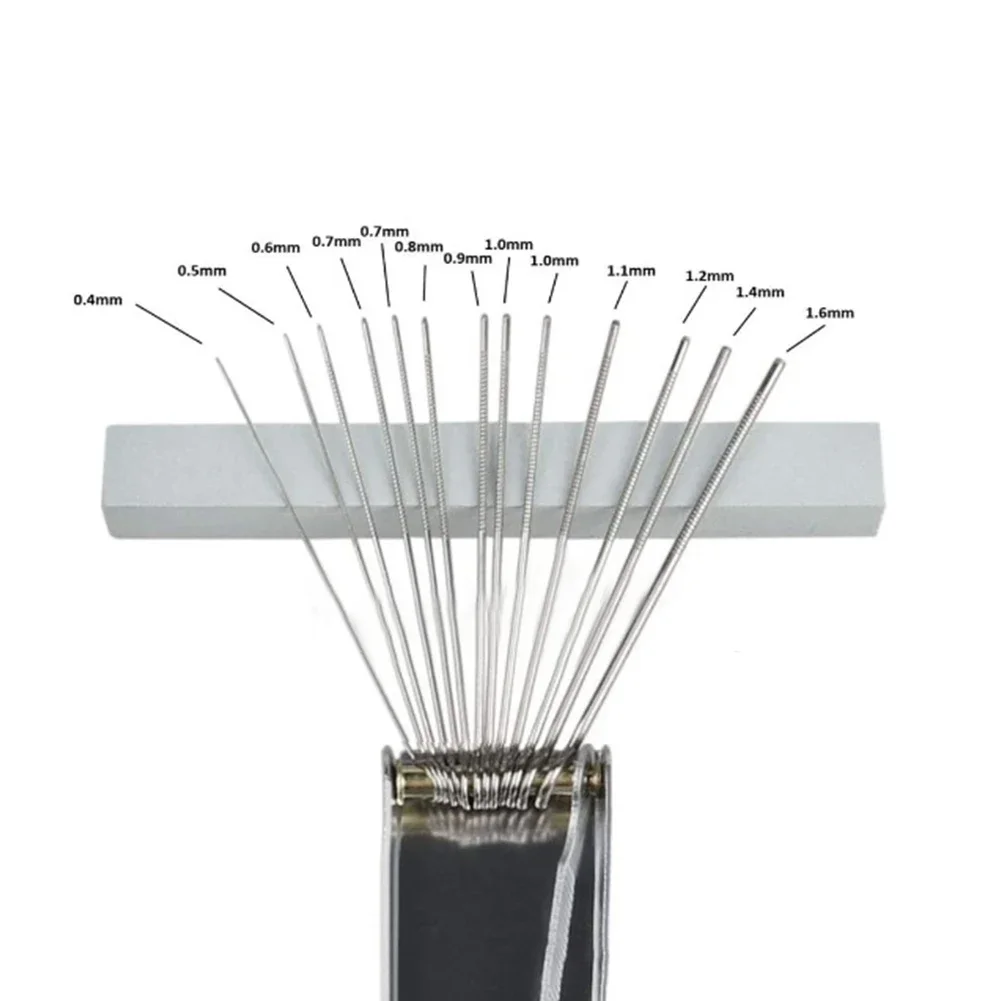 

High Quality String Saw Rods Guitar Nut Tools Silver Files Stainless Steel Acoustic Guitar Approx. 15g Dark Blue Box