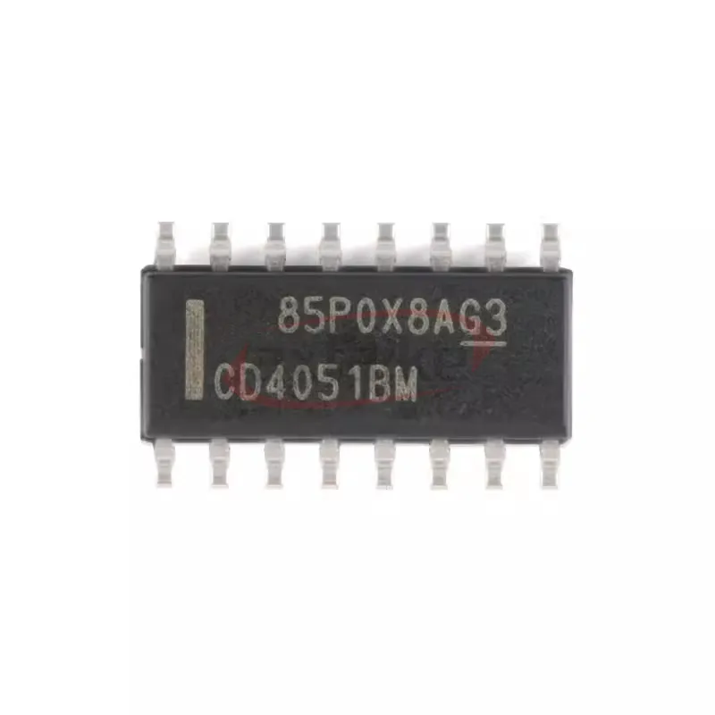 10PCS CD4051 CD4051BM CD4051BM96 HEF4051BT HCF4051 SOP-16 Multiplexer Switch ICs 8-Channel Analog SMD IC