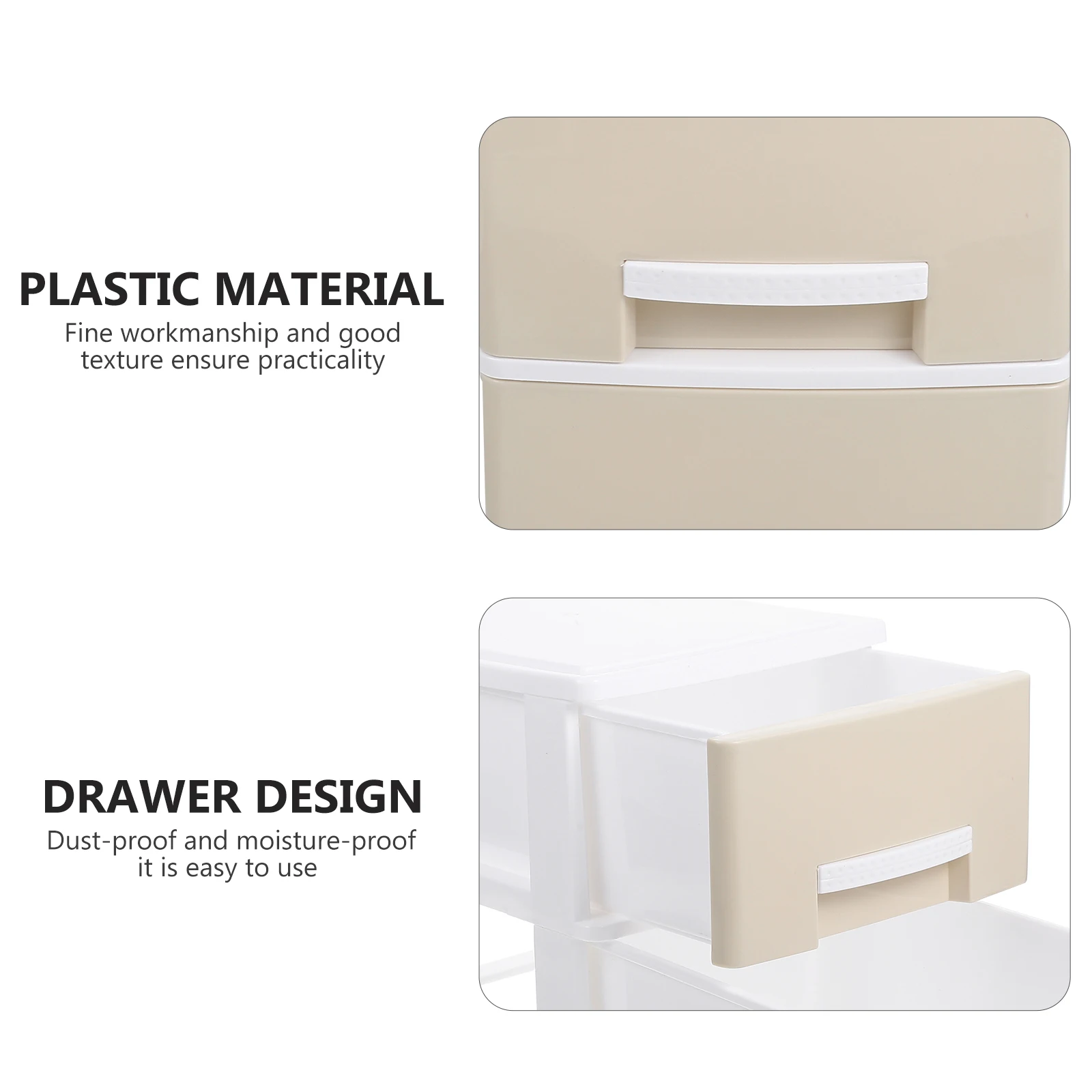 

Sturdy Desktop Storage Box Multiple Drawers Office Home Stationery Organizer Dustproof Moistureproof Multi-functional