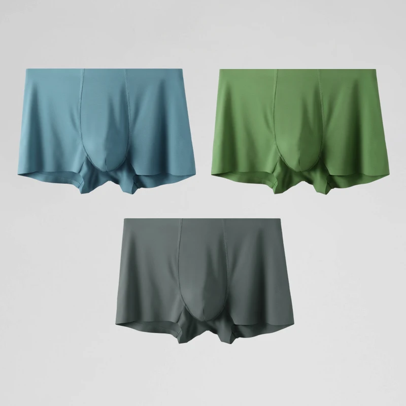 

1 шт., мужское нижнее белье, мужские весенне-летние тонкие боксеры для мальчиков, дышащие бесшовные короткие шорты