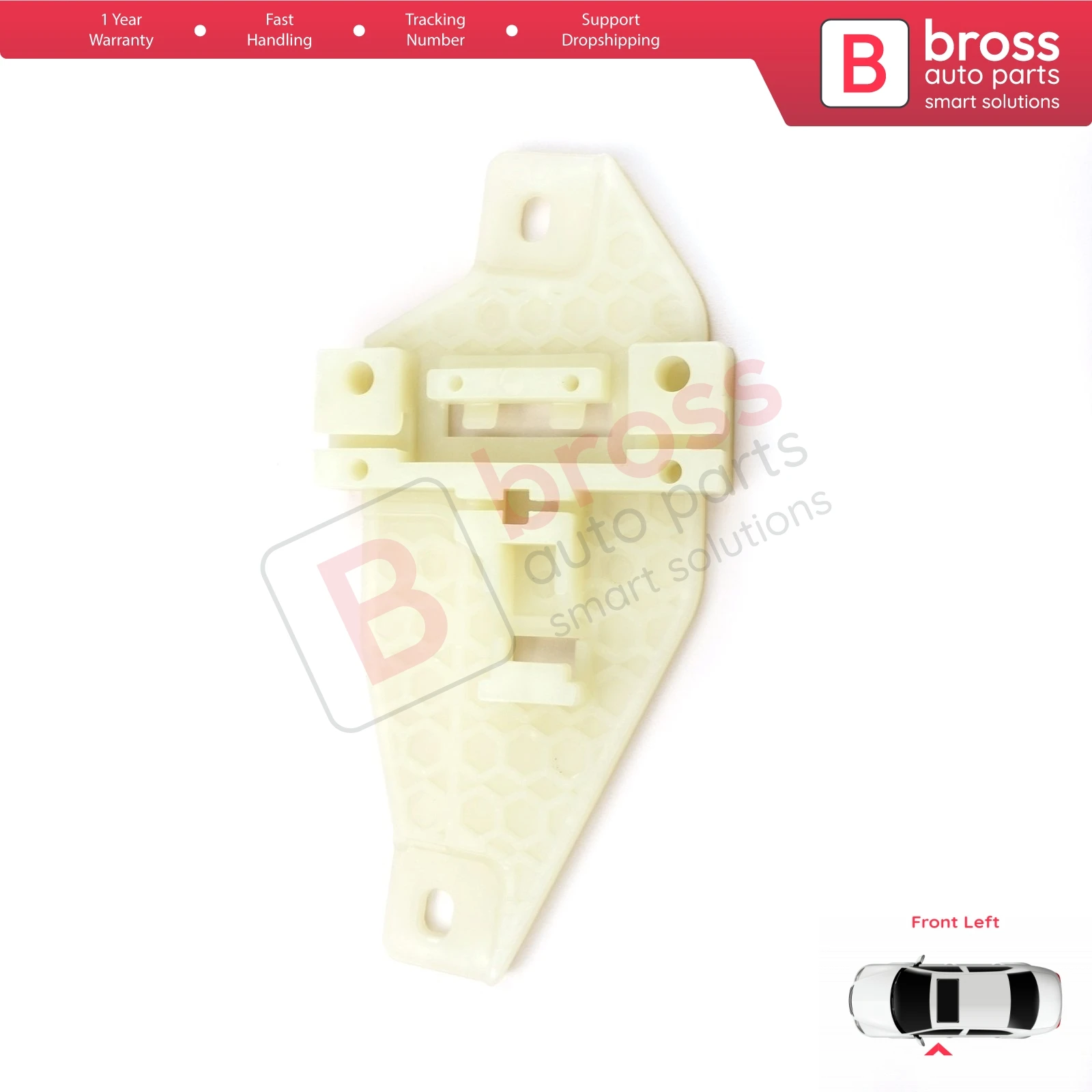 Bross Auto Parts BWR5247 Window Regulator Repair Clips Front Left 0K60E59560F 0K60E59560E, for Kia Bongo K2700 2002-2008