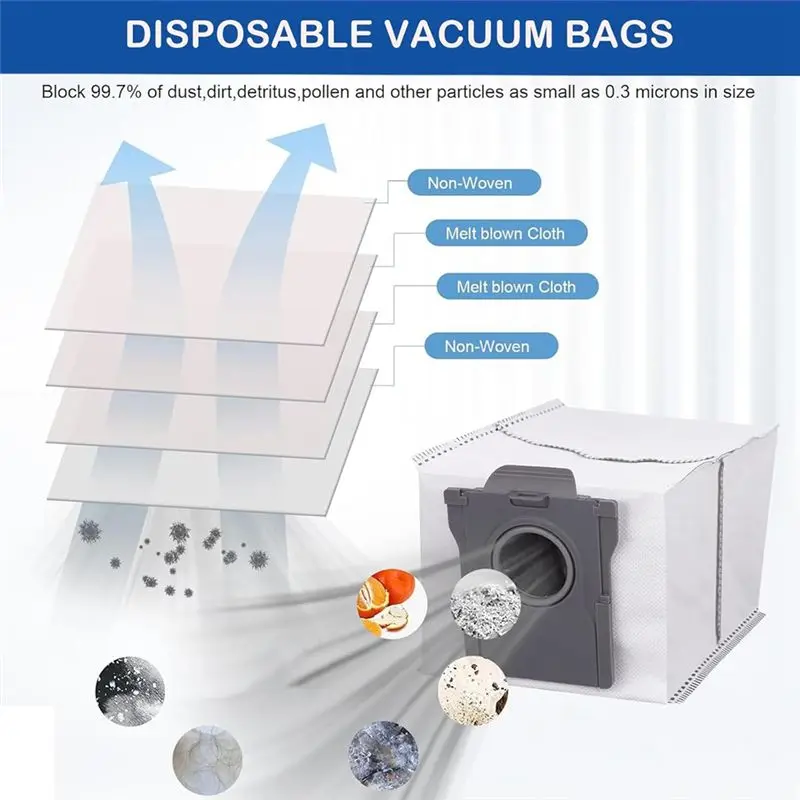 BMBY-For Dreame X40 Ultra,L40 Ultra Vacuum Cleaner Accessories Kit, Main Side Brush Hepa Filter Mop Cloth Dust Bags