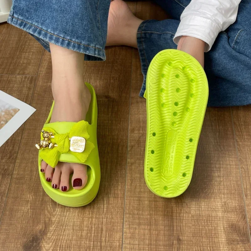 Women Chunky Platform Sandals Casual Anti-slip Slides Summer Wedge Slippers Woman Fashion EVA Outdoor Beach Slippers Flip Flops