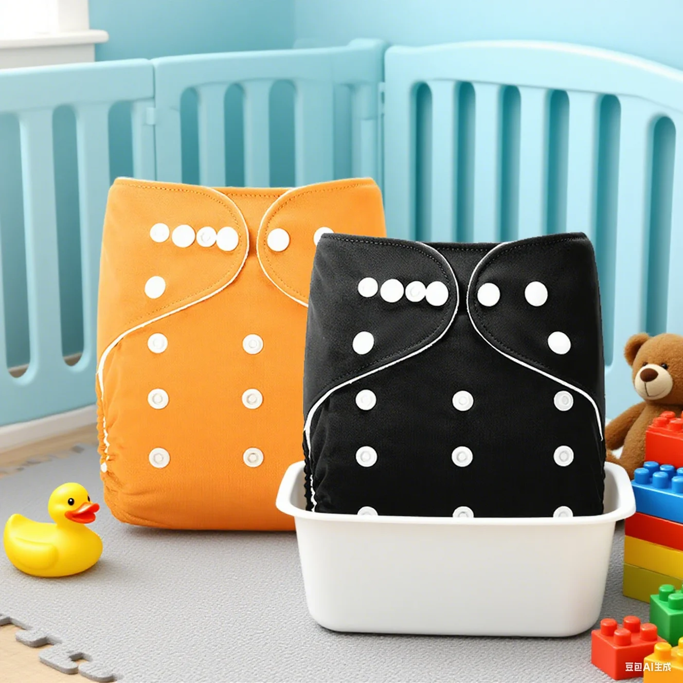 

AIO моющиеся многоразовые детские тканевые подгузники - водонепроницаемые впитывающие экологические подгузники-трусики для приучения к горшку младенцев