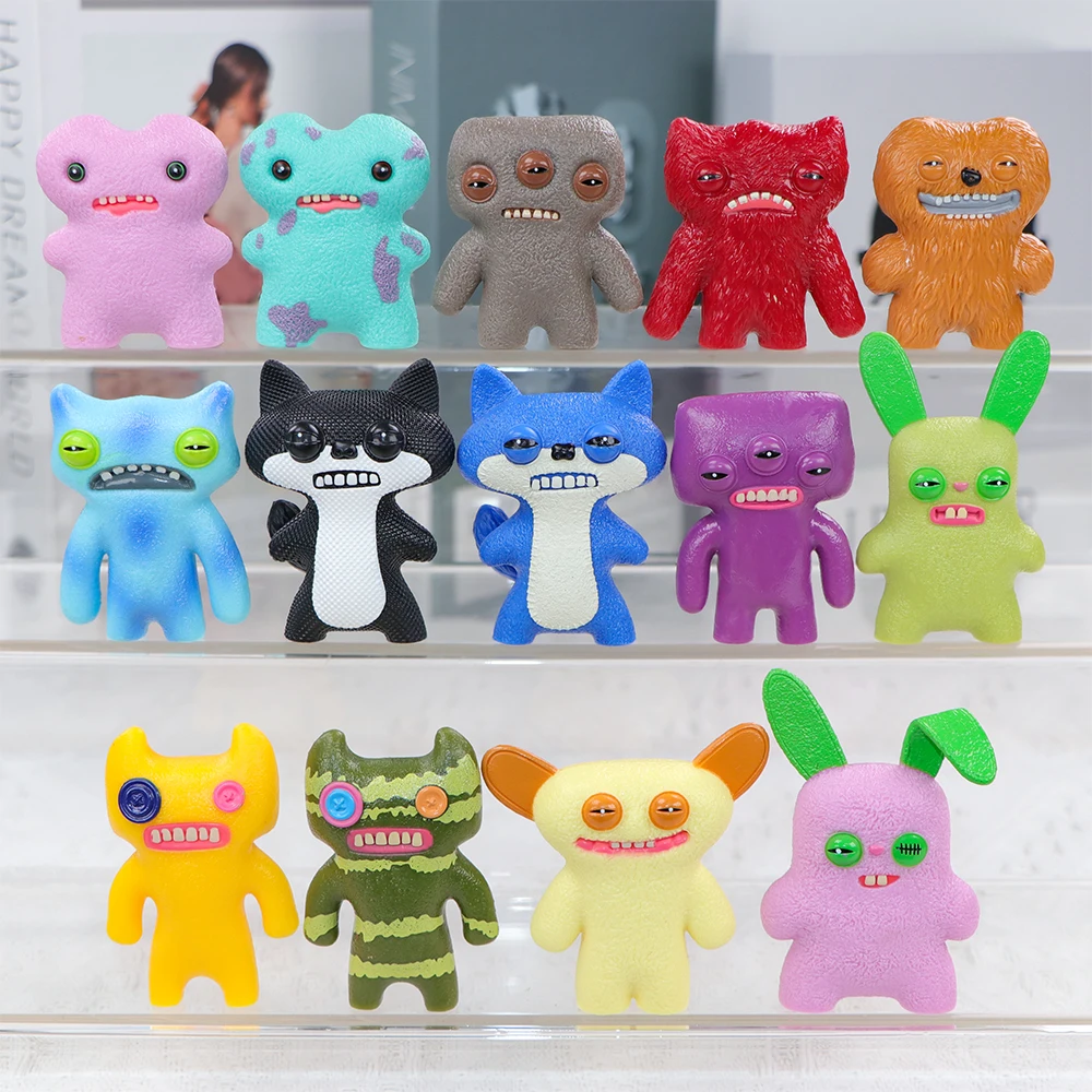 1 szt. Figurka Fuggler Brelok Blind Box 6,5-8 cm Brzydki Potwór Ząb Squidge Szeroko Otwarte Oczy Dziwak Zniespokojony Kolekcja Obcych Model Zabawka