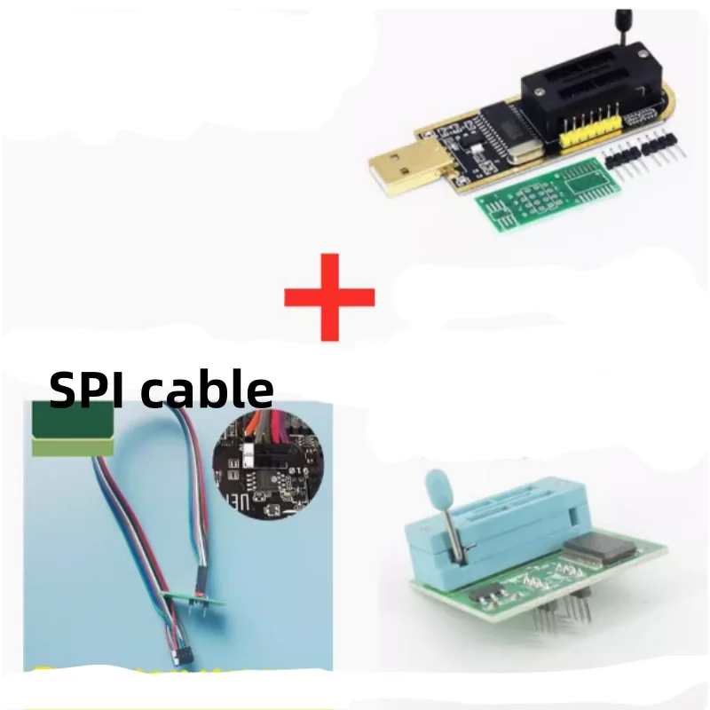 

CH341A programmer USB motherboard routing LCD BIOS FLASH 24 25 burner burning cable