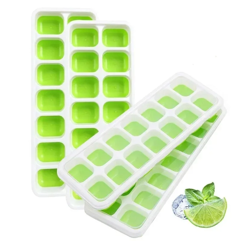 4 Colors Grid Ice Cube Tray Silicone Mold Square Cube Tray Mold Ice Cube Maker Non-toxic Durable Bar Pub Wine Ice Blocks Tools - view 6