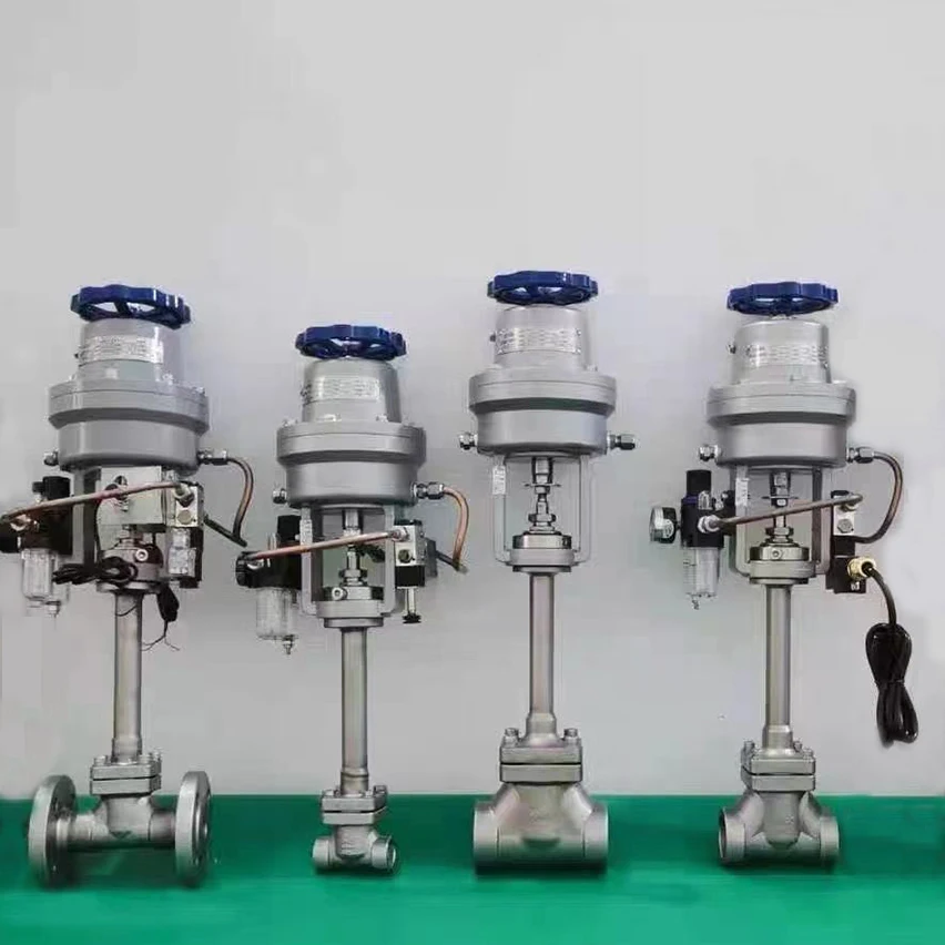 Zawór odcinający pneumatyczny awaryjny, typ zgrzewany, 40 bar, stal nierdzewna 316, do kriogenicznego, spiekanej pod ciśnieniem tlenu.