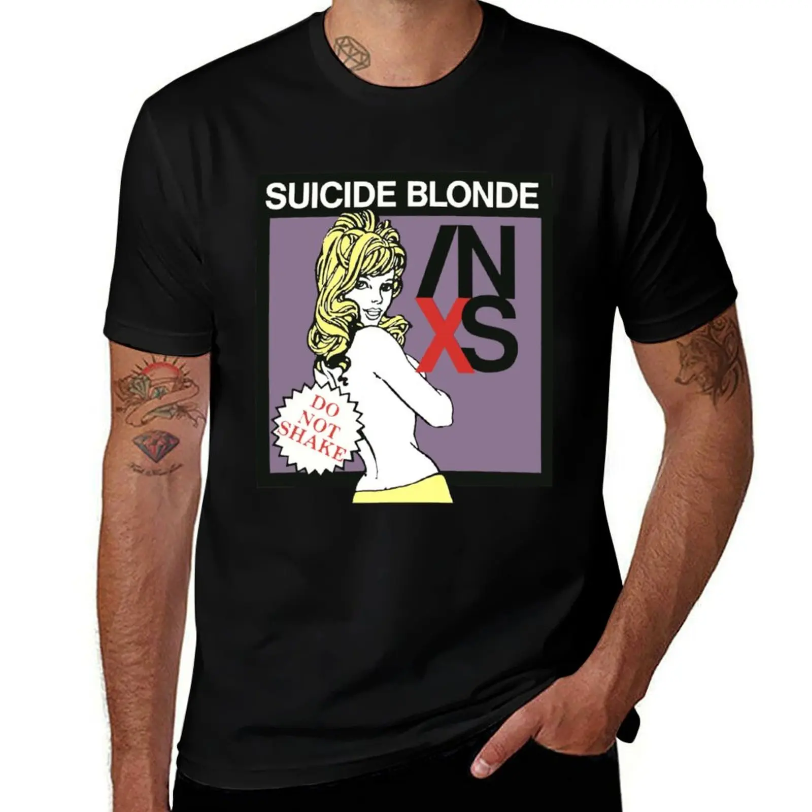 

suicide blonde do not shake T-Shirt vintage graphic tee tshirts personalised Aesthetic clothing mens graphic t-shirts