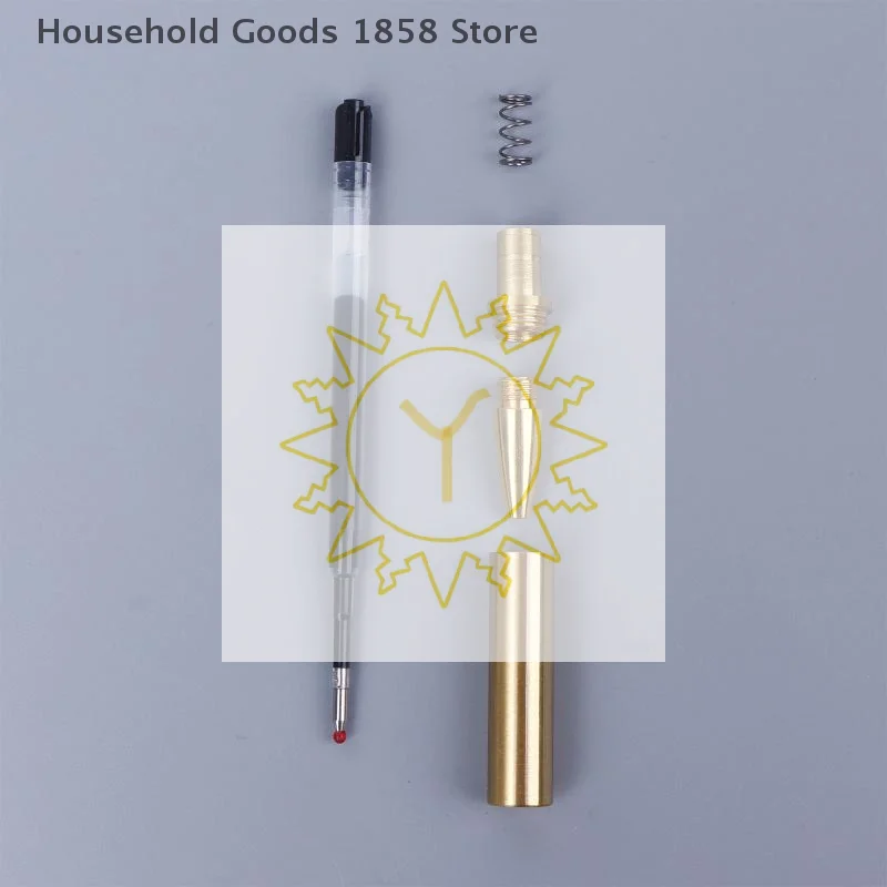 1Set Wood Turning Pen Kits For Wood Turning 7mm Slimline Pen Twist Kit With Refill Lathe Turning Supplies Gold