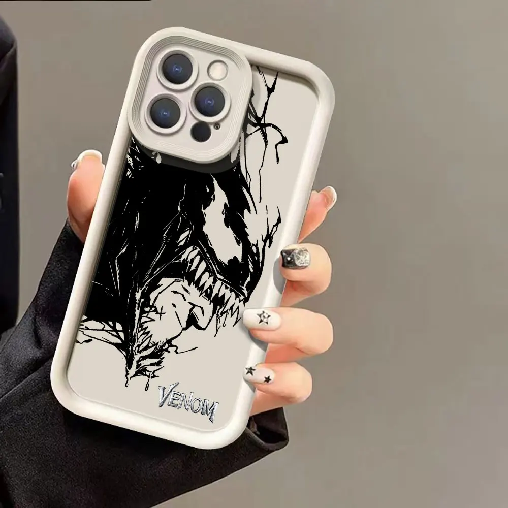 Marvel Balck Art Venom Case For Infinix Note Hot 40 30 Pro Vip 40I 30I 12G96 20 Play Smart 8 Tecno Camon Spark 10 20 Pro Cover