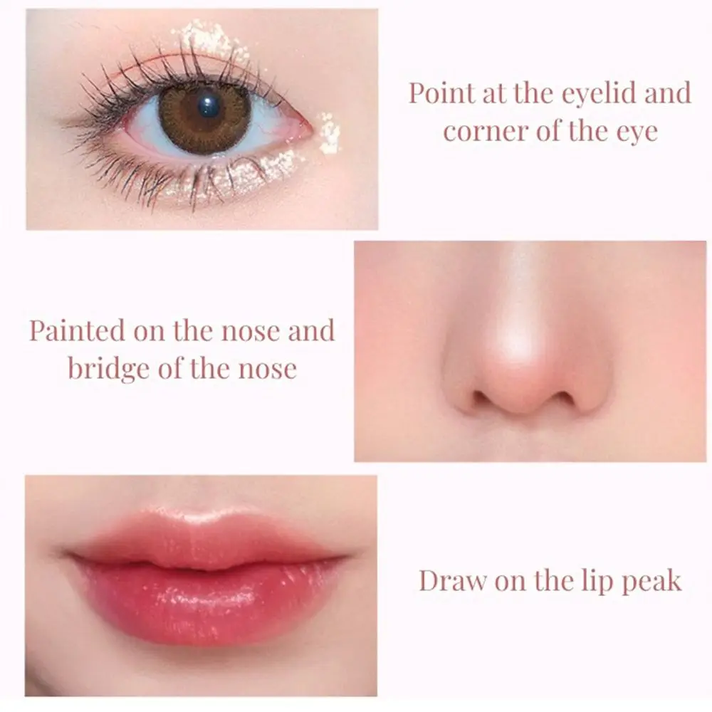 Eye Shadow Pencil Eyes Makeup Lip Liner Pencil Face Highlighter Lying Silkworm Pencil Glitter Eyeshadow Pen Eyeliner Pencil