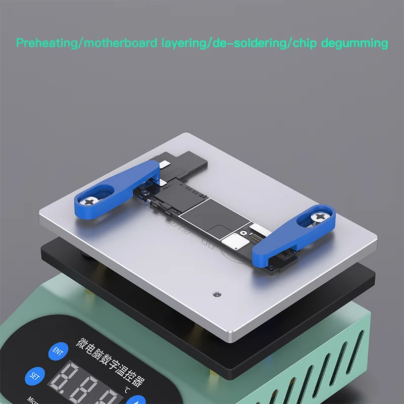 MINI SK-H2 ดิจิตอลอุ่นแพลตฟอร์มอิเล็กทรอนิกส์ร้อนแผ่นซ่อม Hot Plate Station สําหรับ PCB LCD ซ่อมฟรีแหนบ