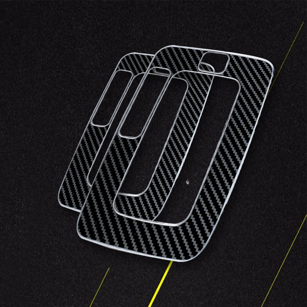 Carbon Fiber Car Gear Head Shift Panel Cover for Ford Ranger Everest Endeavour 2015-2021 LHD Gear Decoration Accessories