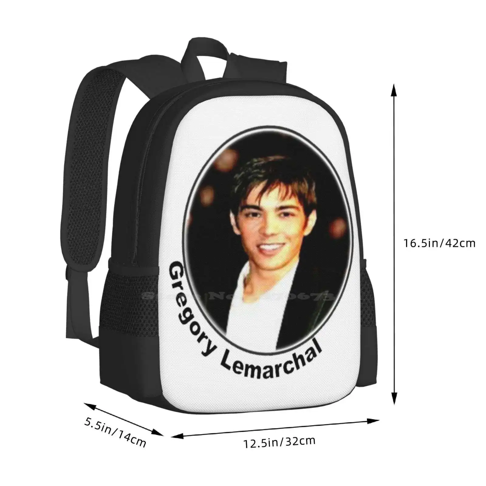 Gregory Lemary-Mochila Padrão Moda Design, Laptop Bag, Travel Bag, Padrão Escola, Tributo Estrela Academy, Cantor morto