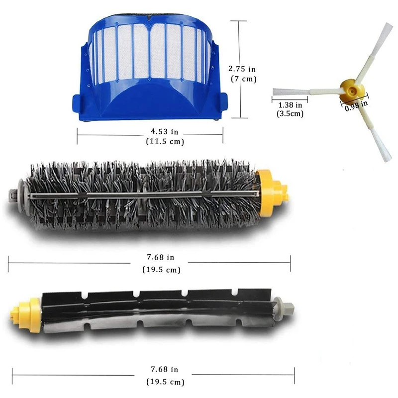 Irobot Roomba 600 시리즈 교체 부품, 필터 브러시, 프론트 캐스터 휠, 610 620 630 650 660 680 액세서리