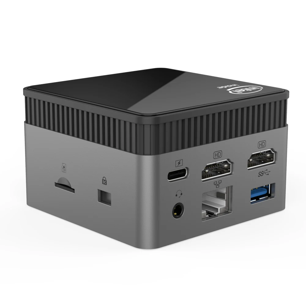 Komputer Portabel 2 * HDMI 4K @ 60Hz Windows 11 WiFi6 BT4.0 Saku Mini PC Celeron N5105 2.9GHz 8/16GB LPDDR4 2933MHz