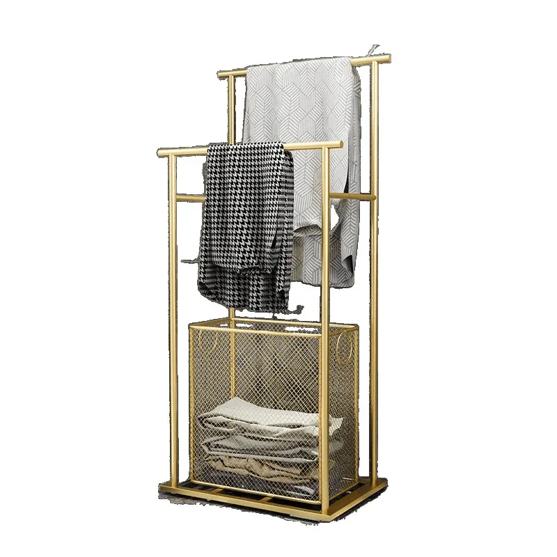 

Nordic light luxury bathroom rack floor towel towel rack