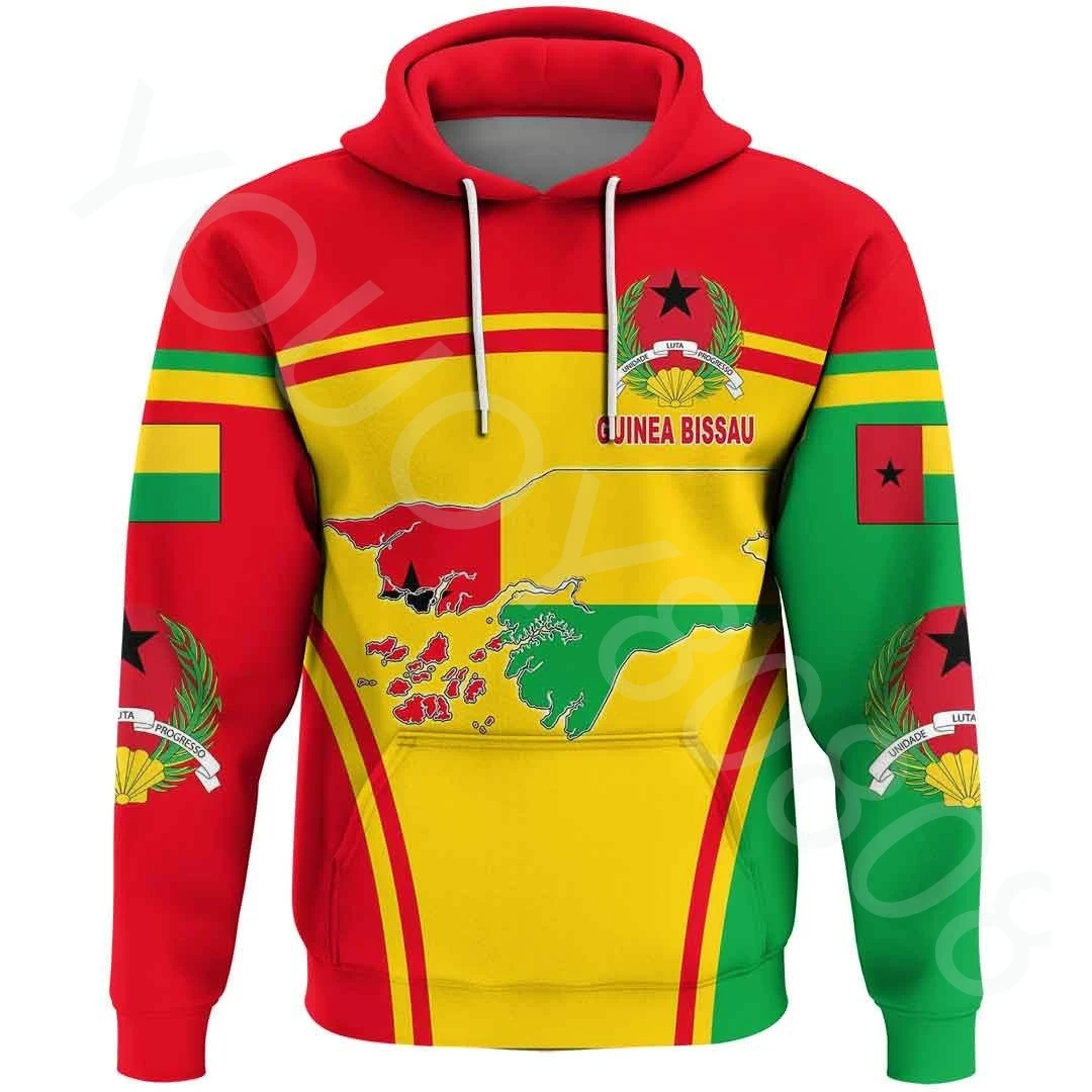 

Africa Men's Crew Neck Casual Sweatshirt Print Vintage Sweatshirt Guinea Bissau Active Flag Zip Hoodie Hooded Zip Hoodie Pullove