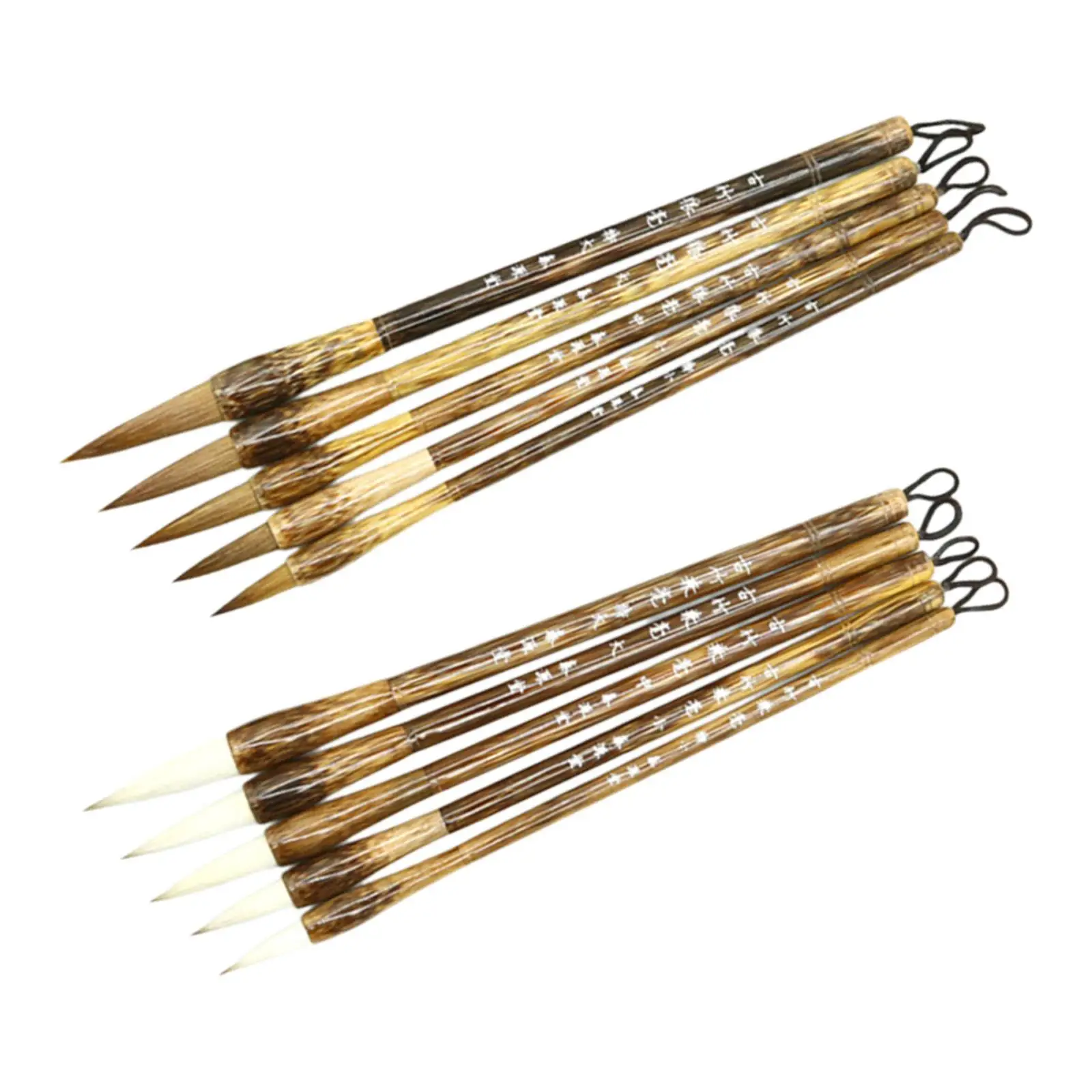 5Pcs Chinese Calligraphy Brushes Set Chinese Painting Tool Writing Brushes