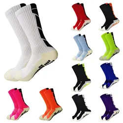 Men's Football Soccer Socks Anti Slip Non Slip Grip Pads for Football Basketball Sports Cycling Grip Socks