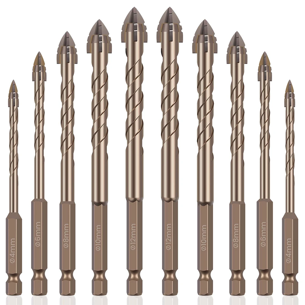 

Easily Achieve Accurate Holes with this Ten Piece Eccentric Drill Bit Set Suitable for Various Projects and Materials