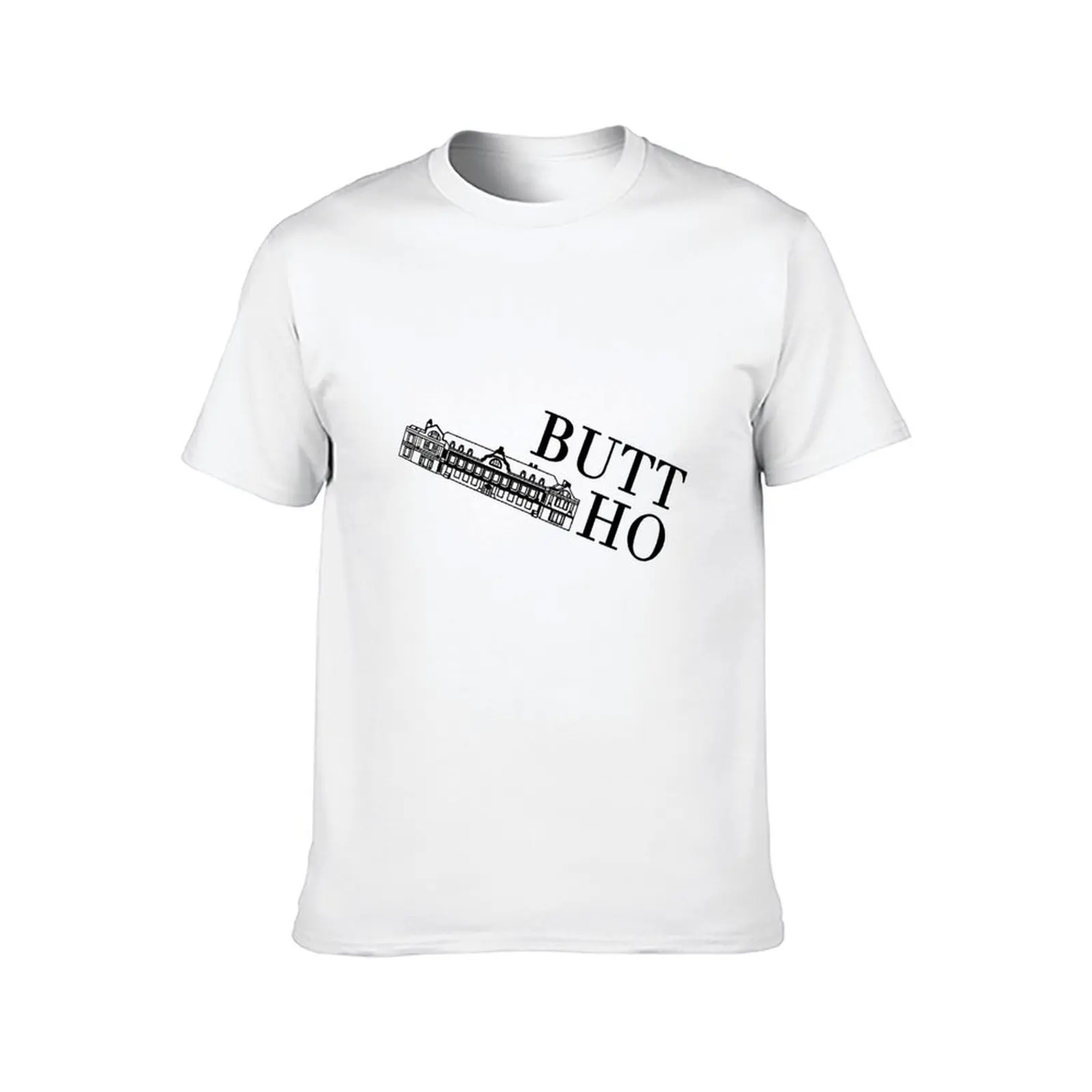 ボタンハウスのロゴTシャツの絶対的な失敗 プリント付きTシャツ メンズTシャツ 男性用カジュアルTシャツ