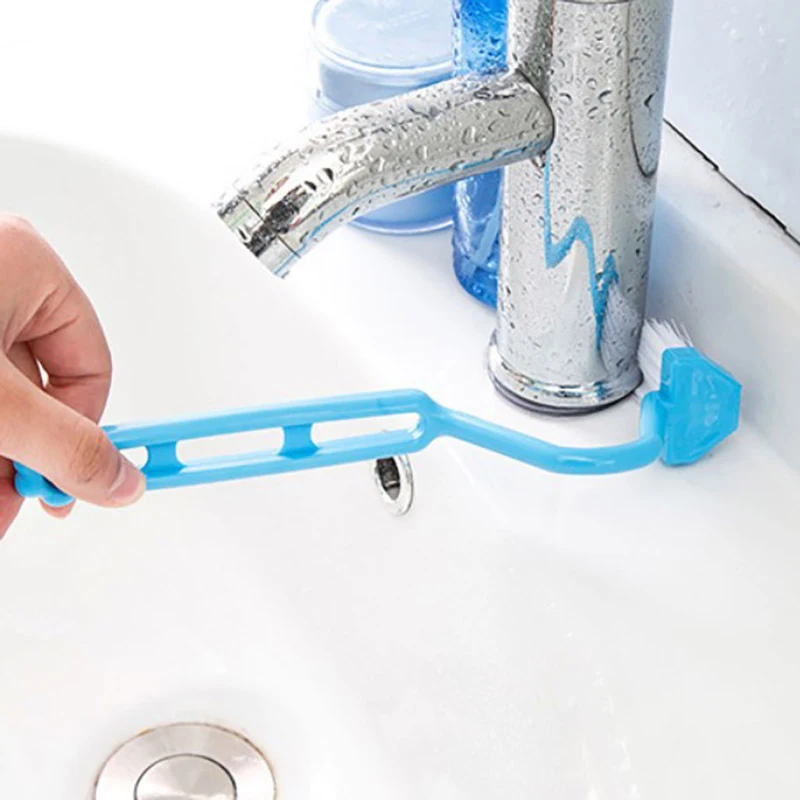 New#1PC Portable Curved Bathroom Cleaning Brush Cleaning Accessories Bathroom Brush Angle Handle Curved Brush Toilet Brush