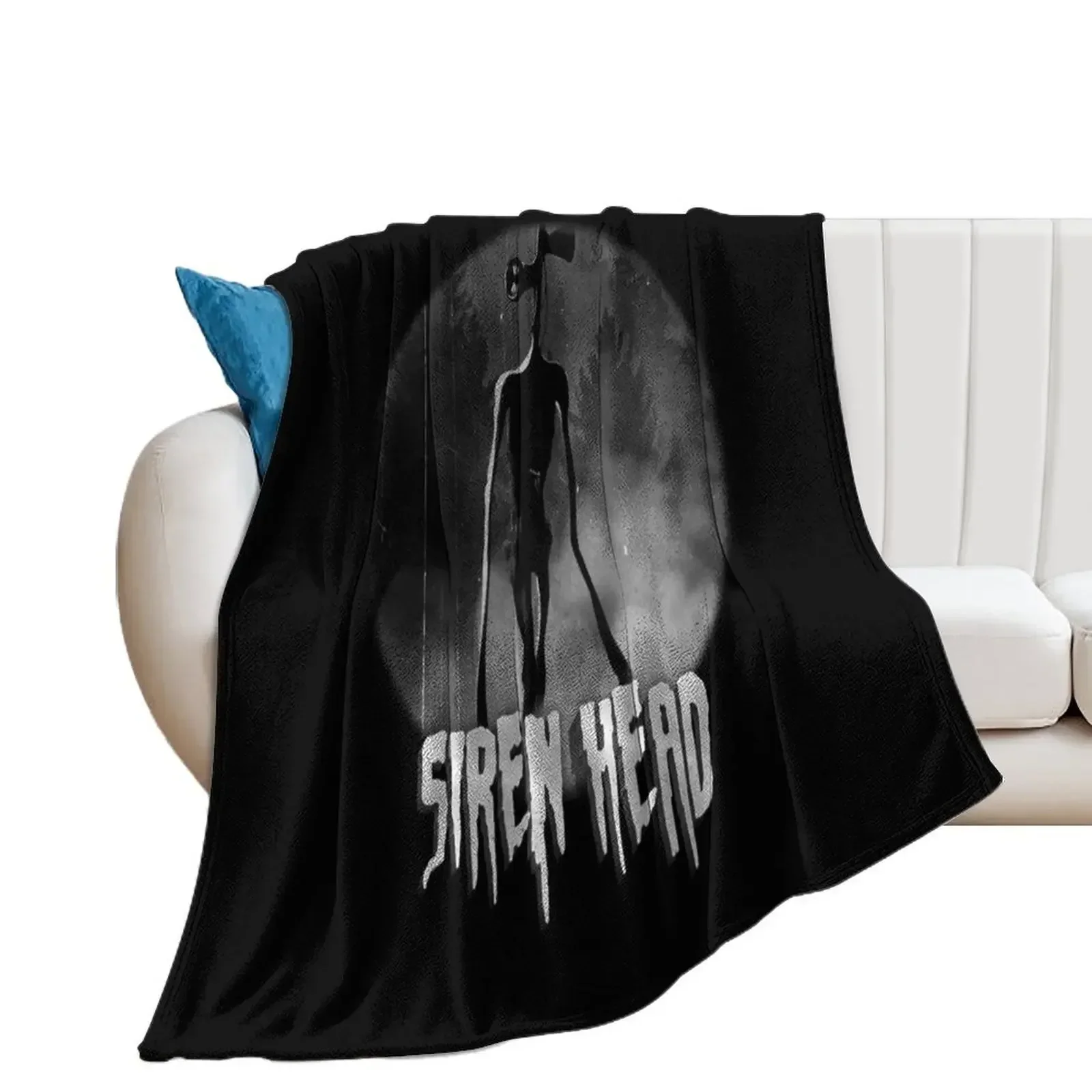 

Scary Siren Head vintage meme Throw Blanket Weighted Hair Multi-Purpose Plaid on the sofa Blankets