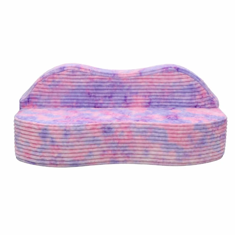 Candy color gradual change cloud color skin-friendly corduroy compression sofa, armless sofa, living room color sofa