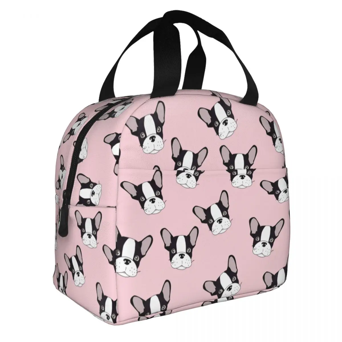 

Cute Cartoon Dog Puppy Insulated Lunch Bag Cooler Bag Meal Container French Bulldog Pattern Tote Lunch Box Food Storage Bags