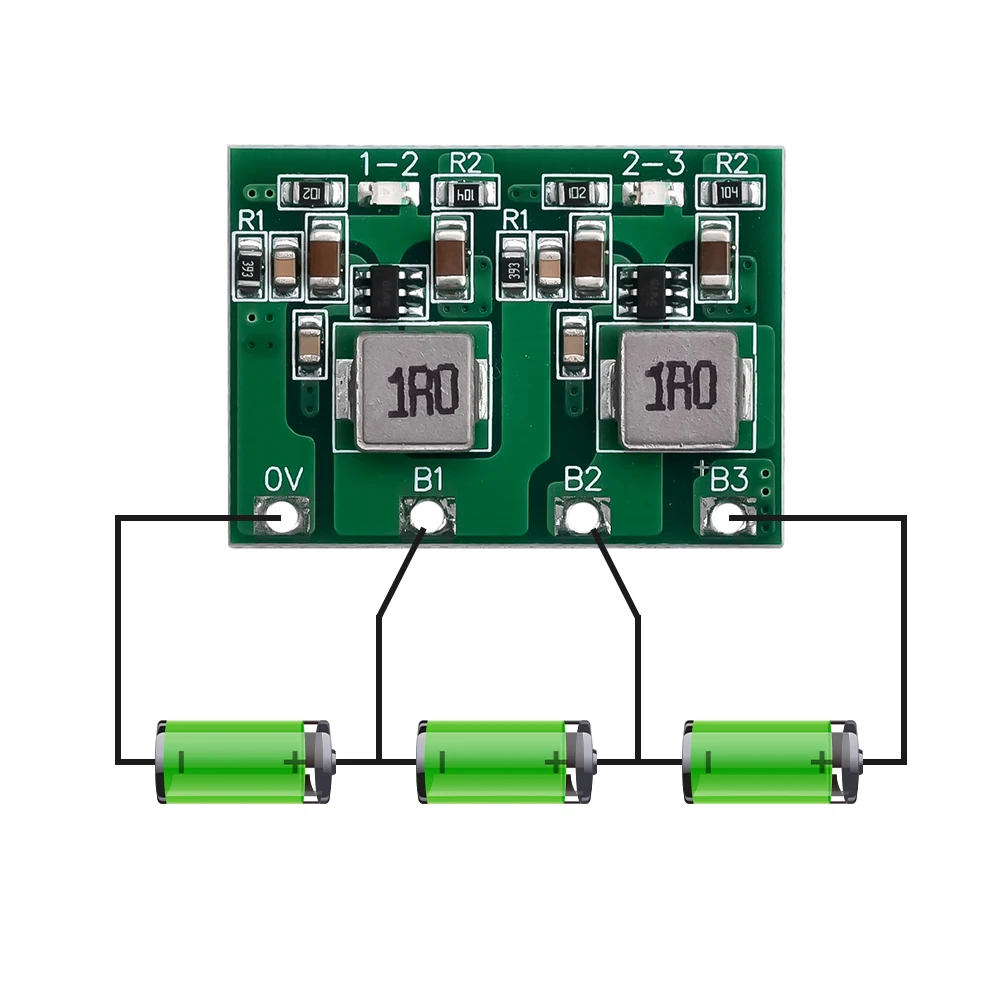 1.3A Active Equalizer Board Module For Lithium Ternary Batteries Lithium Iron Batteries Balancing Voltage With Indicator Light