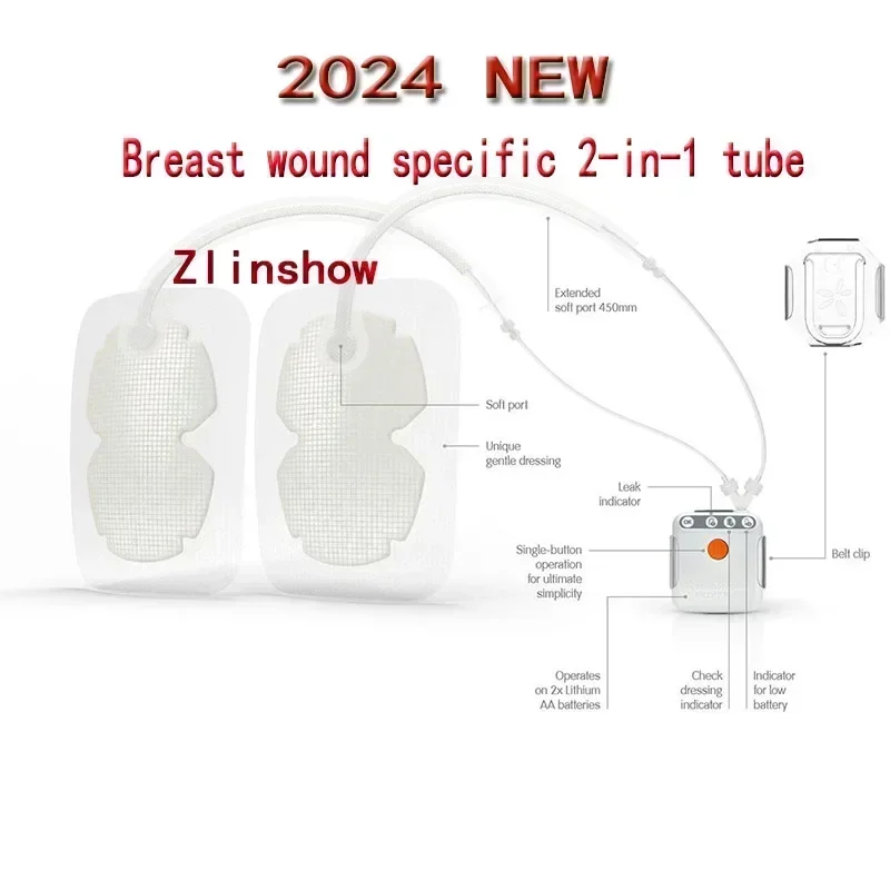 

For Breast Surgery Disposable Lightweight and Portable Pump with Reco NPWT System Breast Wound Specific 2-in-1 Tube