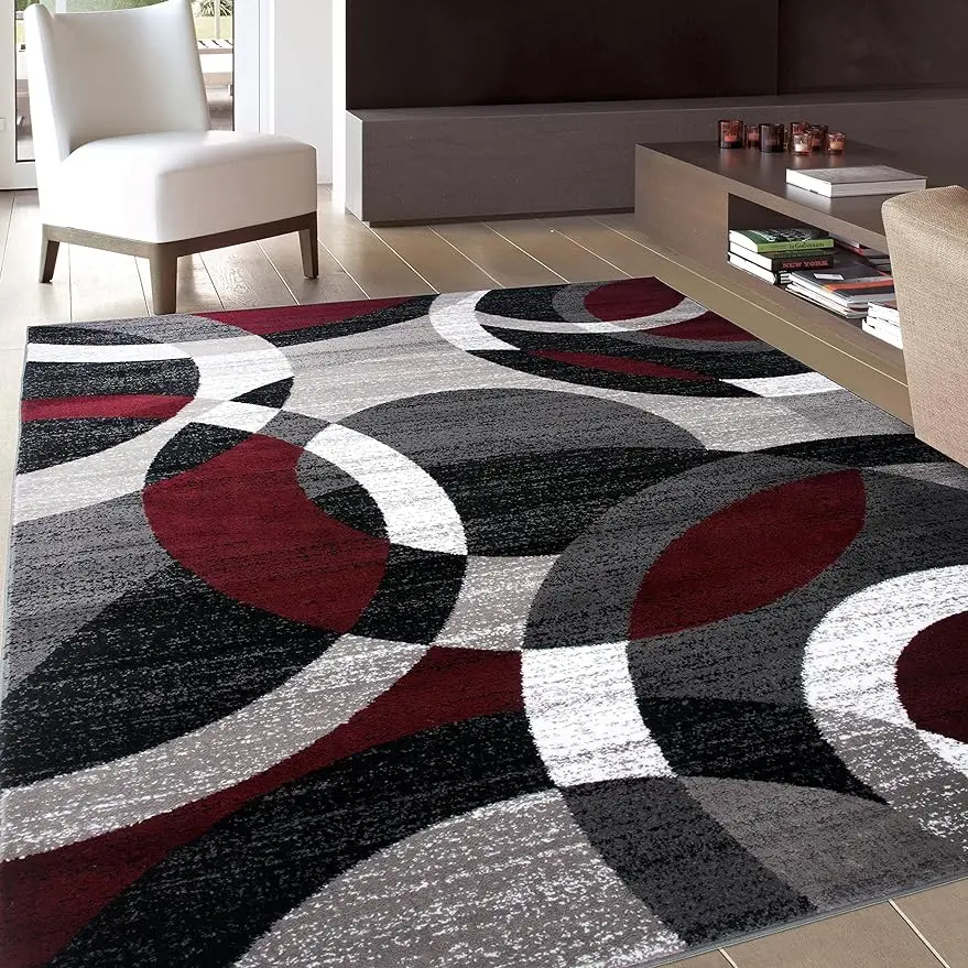 

Contemporary Abstract Circles Perfect for high Traffic Areas of Your Living Room,Bedroom,Home Office,Kitchen Area