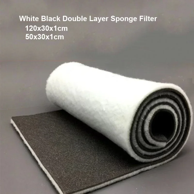 1cm Thick Double Layer Aquarium Sponge Filter Biochemical Filter Cotton Sponge for Aquarium Fish Tank Bio Cotton Foam Skimmer