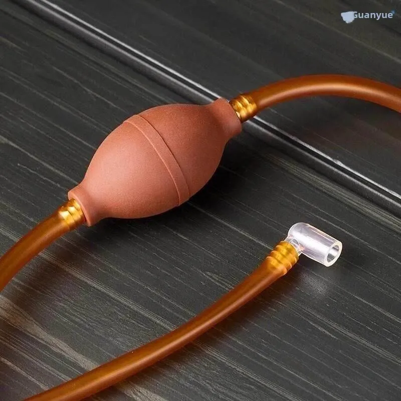 中国風銅製茶器排水管吸水ボール付きカンフー茶卓アクセサリー電気式木製茶水排水ソフトパイプ