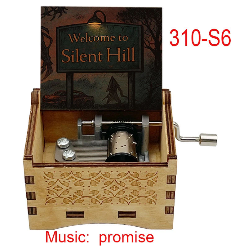 Game Silent Hill 2 Classic Soundtrack《Promise》Adaptierte 18-Ton-Musikbox, Dekoration aus Holz für Zuhause, Ornamente, Geschenke für Feiertagspartys