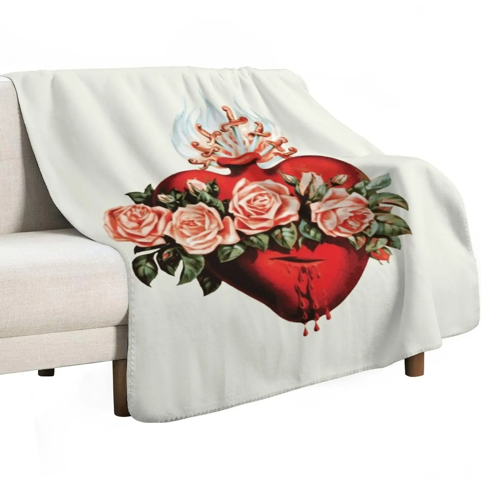 Immaculate Heart of Mary Vintage Throw Blanket for sofa Sofa Hairys Thermals For Travel Luxury Throw Blankets