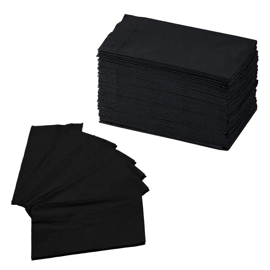 

Ply Black Dinner Napkins15 x 17 1 8Fold 125 Count Pack of 8, Total 1000 Count