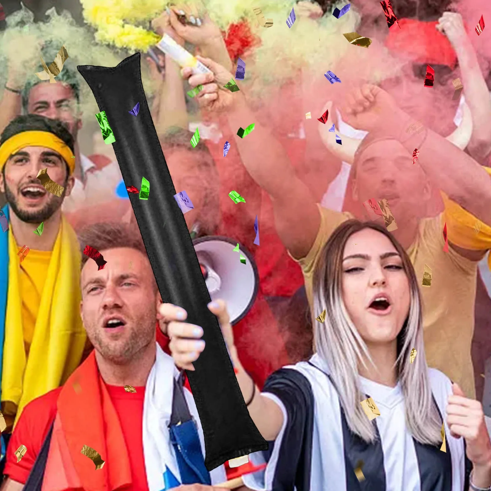 Plastic Inflatable Sticks For And Sports Events. Loud Cheerleading Sticks