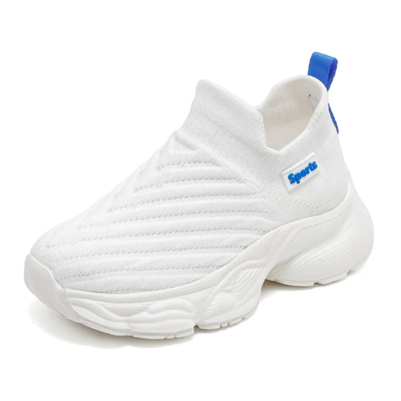 

Children Shoes 2025 New Autumn Mesh Kids Casual Shoes White Soft Sole Breathable Slip-on Tennis Fashion Girls Boys Sneakers
