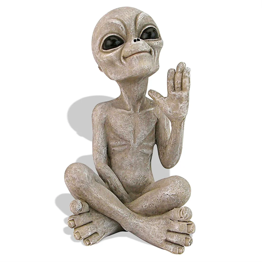 

Alien Resin Ornament Outer Space Outdoor Garden Statue Decoration Home Figurine Sculpture Decor, Men