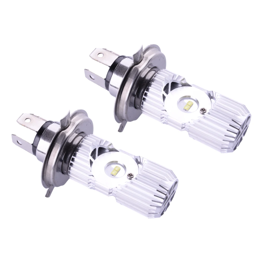 

2Pcs H4 HS1 12V 6000K Headlight Hi/Low Beam LED Bulb Universal for Motorcycle ATV UTV