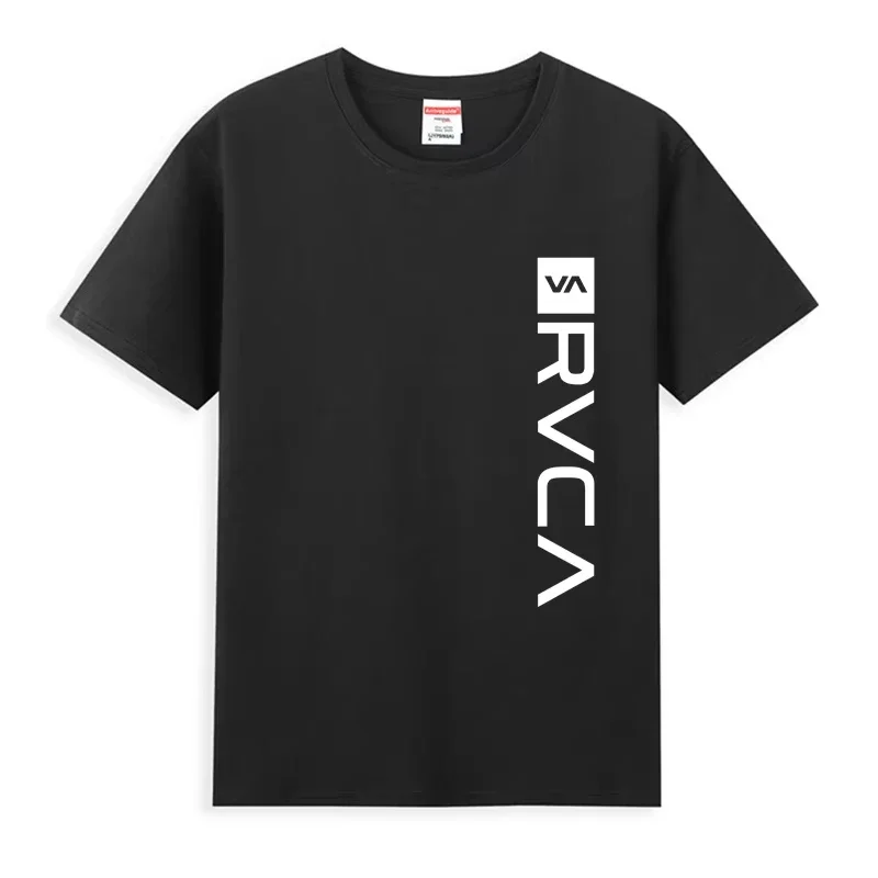 

2025 Men T Shirt Casual RVCA Desing Print T-shirt Graphic Summer Short Sleeves 100% Cotton S-3XL Cool Tee