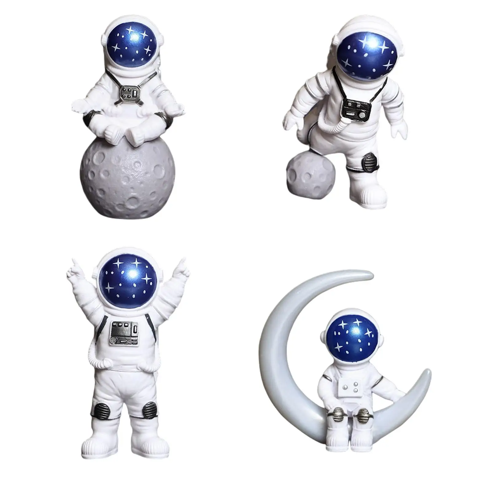 Astronaut Figurine Resin Spaceman Model Ornament Car Interior Figure for Party Home Table Decoration