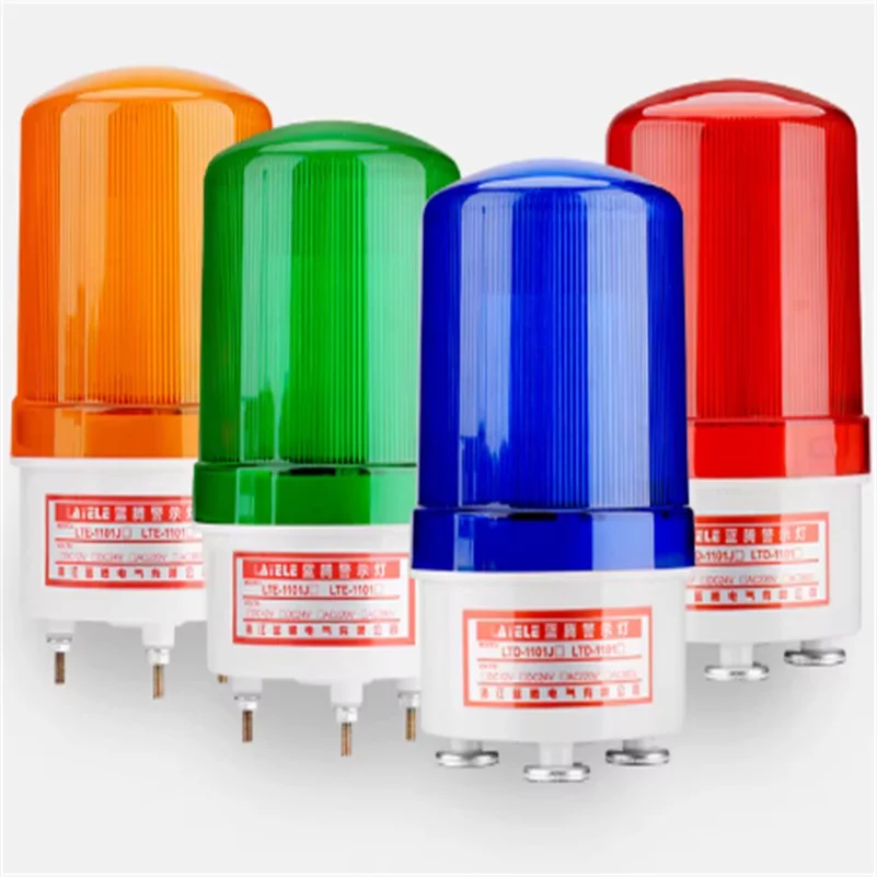 Crane ACCESSORIES Sound/Light Alarm LTE-1101J Buzzer Warning Light LED 24V/36V/220V/380V WATERPROOF L 107MM