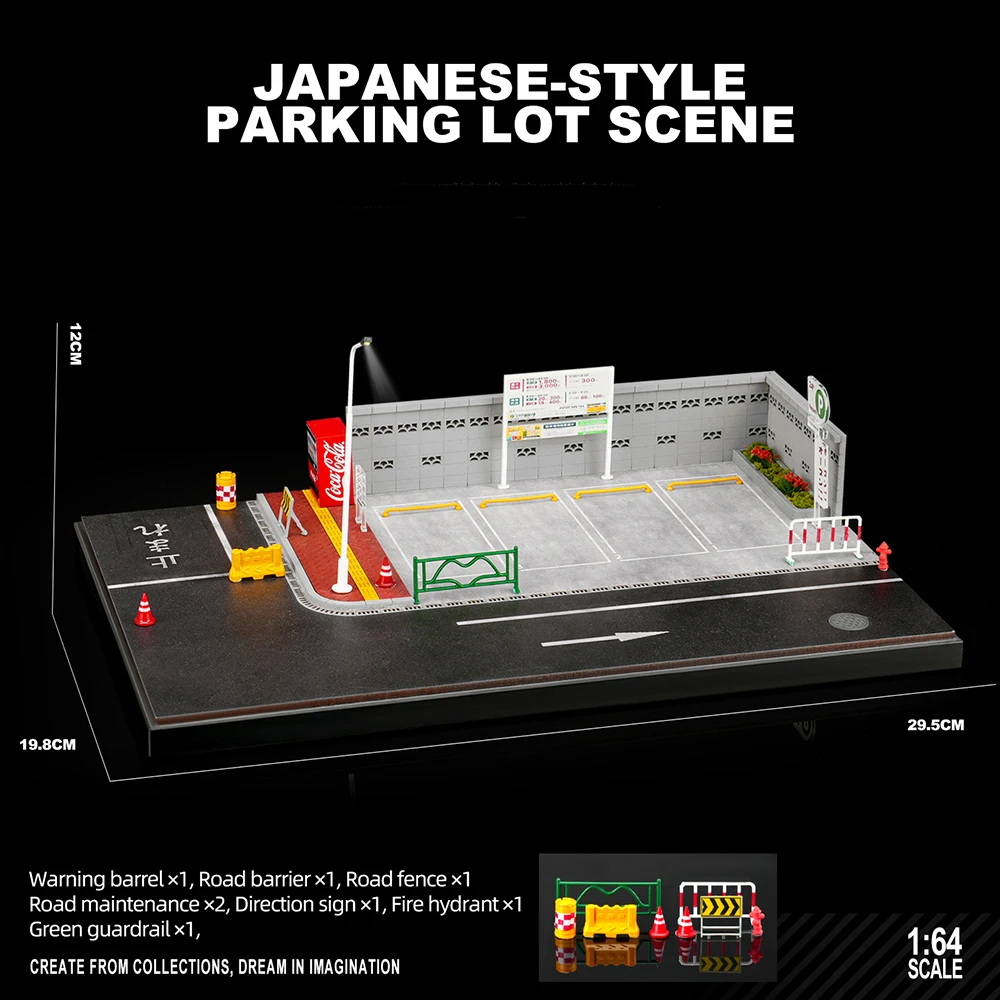 1/64 Winkel Street View Parkeerplaats Model Scène Ruimte Parkeerplaats Gesimuleerde Decoratie Scène (zonder auto)