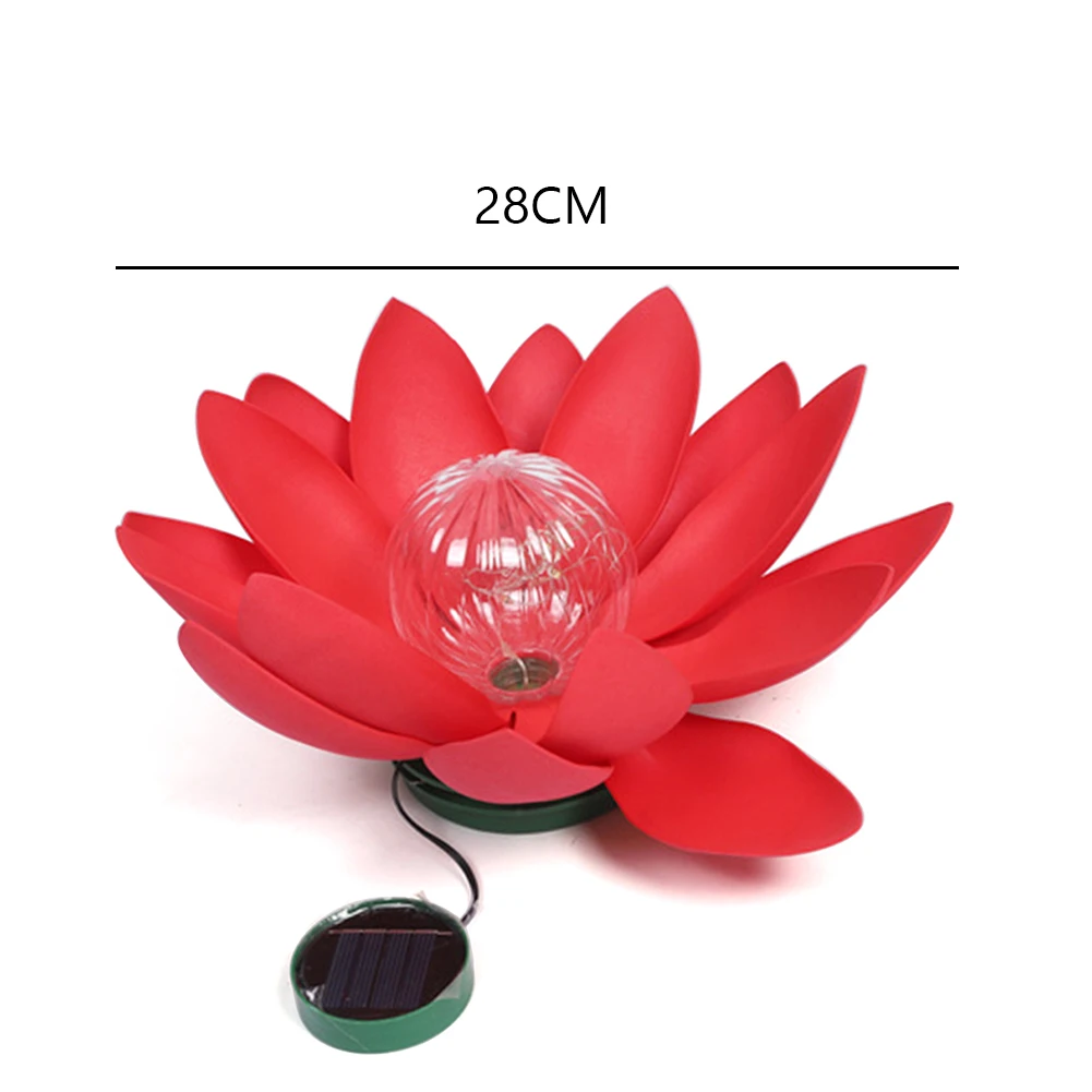 Solar Floating Lotus Shape Water Surface Lantern Solar Powered LED Flower Light Solar Powered Lotus Lamp for Pool Pond Outdoor